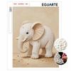 5D Pearl Art Cute Elephant Design DIY Enamel Inlaid Painting Frameless Wall Decor Handmade Craft Gift for Home Bedroom Living Room