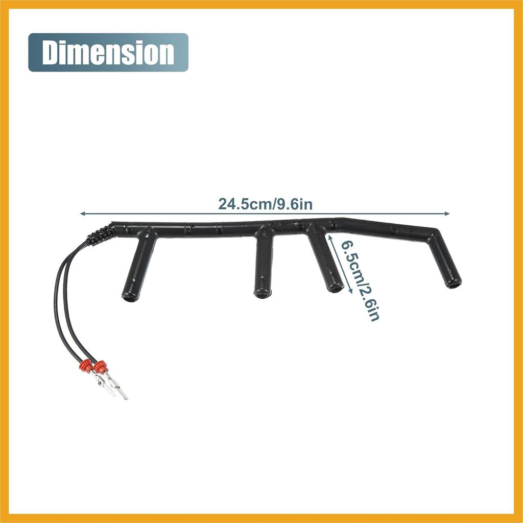 Glow Plug Wiring Harness with 2 Wires 028971766 for Volkswagen Beetle 98-03 for VW Golf Jetta for VW Passat 1996-1997 L4 1.9L Diesel 2 Male Terminal