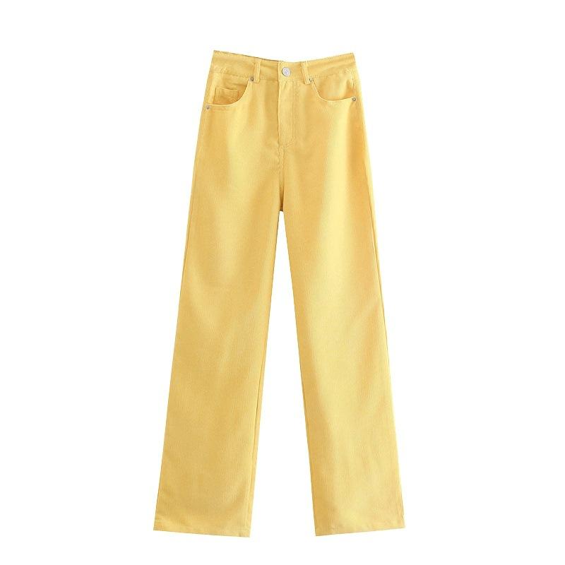 High-waist Women Slim Jeans Loose  Person Straight Crotch Versatile Slimming Trousers