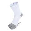 Competition-Grade Outdoor Five-Toe Socks, Moisture-Wicking Breathable Running Socks, Separate-Toe Hiking Socks 2202497, Men's White
