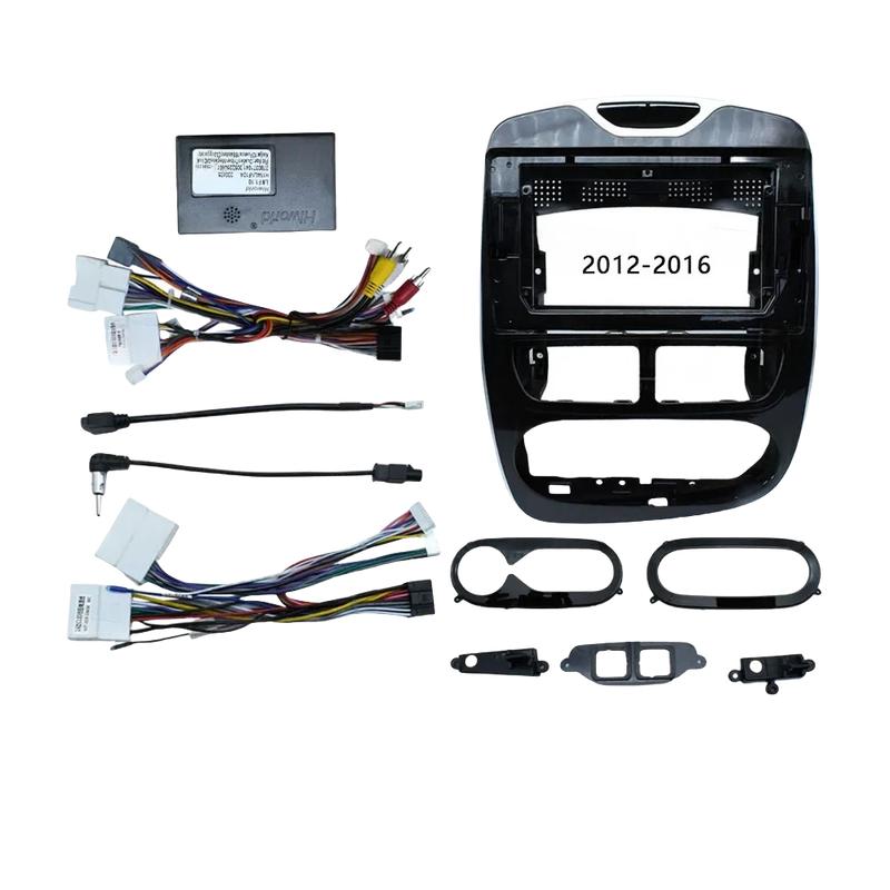 For Renault Clio BH98 KH98 2012–2019 10 Inch Car Radio Fascia Frame Kit Dashboard Panel with Wiring Harness 2DIN
