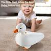 Baby Amphibious Electric Duck Toy Toddlers Boys Girls Walking Duck Toy Kids Educational Animal Crawling Interactive Bath Toy