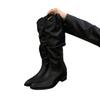Elegant Vintage Belt Buckle Boots Women's Summer Fashion Maillard Leather Boots Fashion Boots Tide