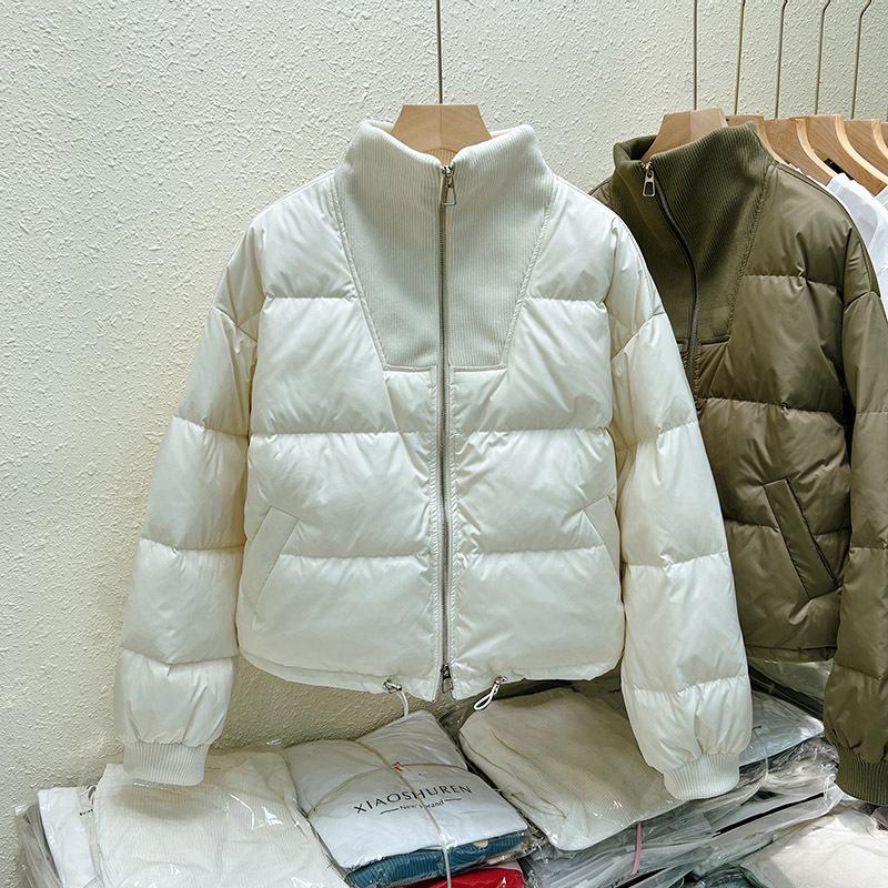 Women's Korean Dongdaemun 2025 Patchwork Down Jacket - Loose, Thickened, Slimming Design