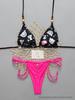 European & American Hot-Selling Sexy Lace-Up Kitten Bikini Thong Swimsuit