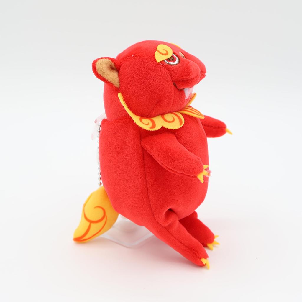 Mochi Shisa Red Plush Toy (Mini M) - Okinawa Shisa, Cute and Squishy Plush Toy, Ornament, Entrance Mascot, Okinawa Souvenir, Animal, Classic (Red,