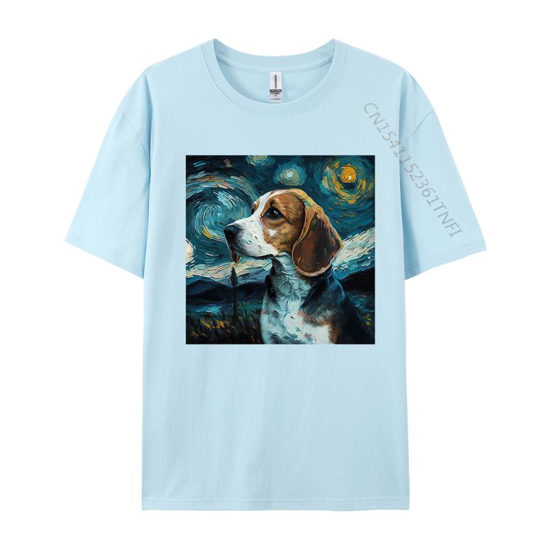 Beagle Dog Post Impressionist Tshirts 100 Cotton T Shirt Unisex Customized Tops Tees Plain T Shirts Wholesale