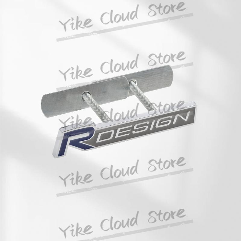 R Design Decoration Emblem 3D Sticker Metal Front Hood Grille Badge For Volvo S40 S60 S80 S90 V60 V40 XC40 XC60 XC90 XC70 V70 T6