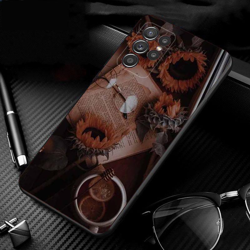 Capa de celular Sunflower para Samsung S24 S23 S22 S21 S20 Ultra S20 S22 S21 S10E S20 FE S24 Plus