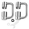 360 Rotating Faucet Adapters Easy Twist Angle Control Strong Build Water Outlet Extenders for Hand Washing Plant Watering