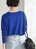 Caranciel Henley Neck Knit Hand One Size Women's Silk-Blend Pullover, Washable, Blue, 616000002,