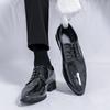 Office Men Dress Shoes Floral Pattern Men Formal Shoes Leather Luxury Fashion Groom Wedding Shoes Men Oxford Shoes Dress 38-48