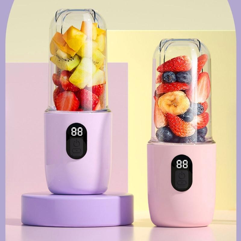 500ml Smoothie Blenders Portable USB Rechargeable Juicer with High Speed Motor Mixing Cup for Protein Shakes and Juices
