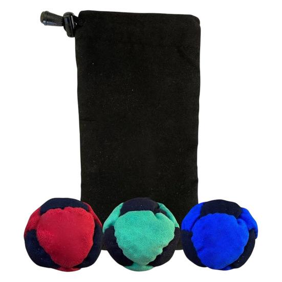 World Footbag, Handwoven Juggling Balls for Kids Adults, Soft Stress Relief Toy for Outdoor Party Game Entertainment