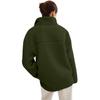 Manteau d'hiver chaud en peau de mouton unie à col roulé ample pour femme
