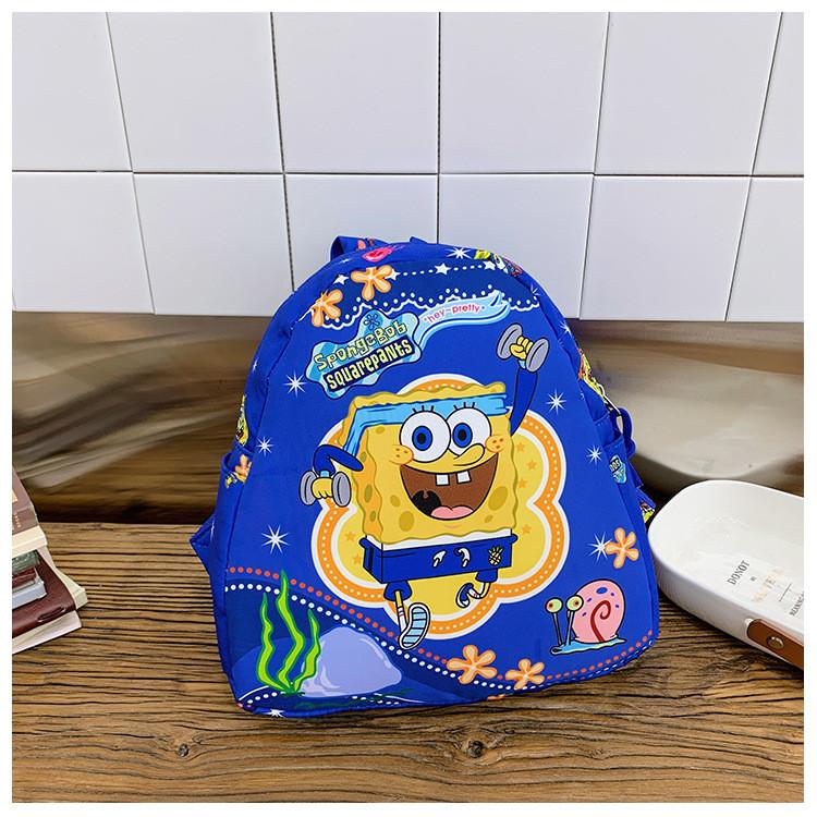 Patrick Spongebob Star Sports Surfing Eating Popcorn Printed Children Backpack