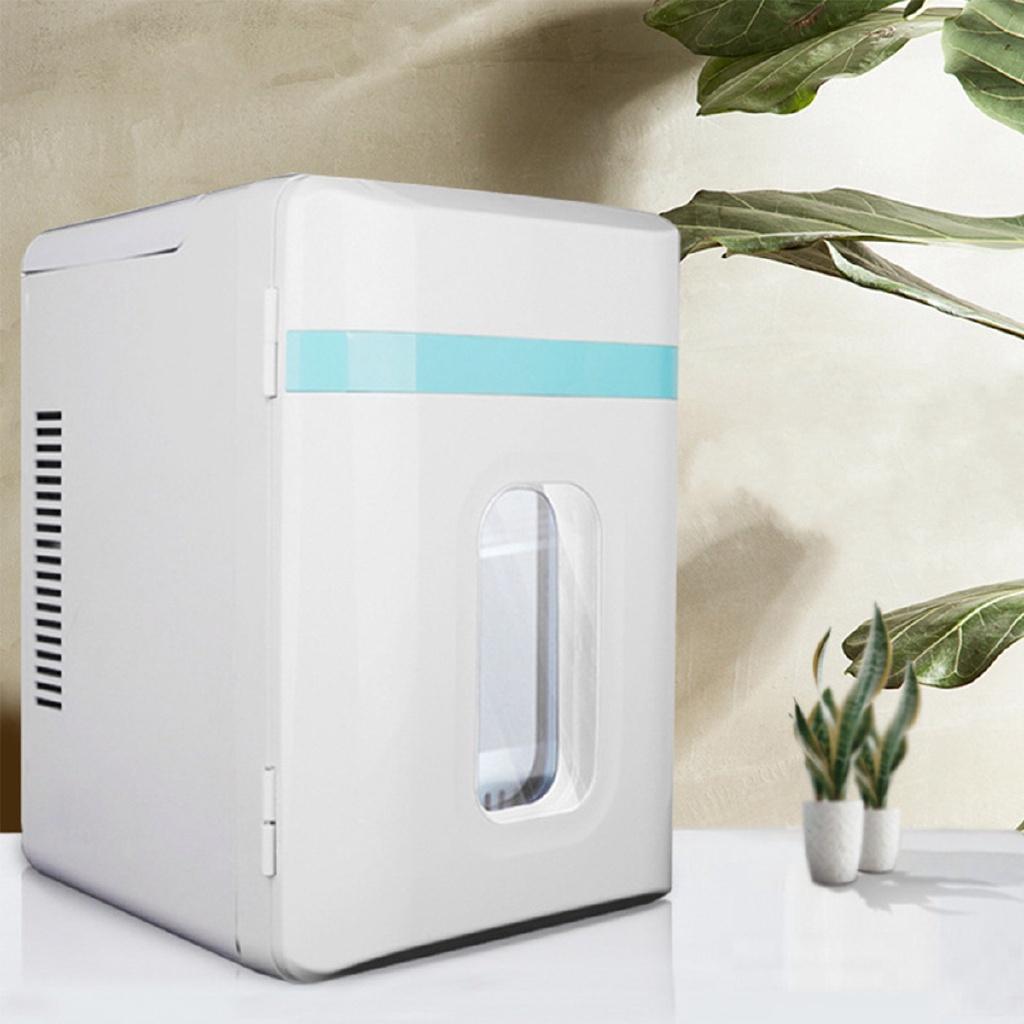 12L 2-IN-1 Mini Heating Box Fridge Home and Car Ultra Quiet Refrigerators Low Noise Car Refrigerators Cold Storage Cosmetic