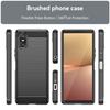 For Sony Xperia 10 VI Case with Screen Film WANLONFENG LS Series Big Lens Hole Brushed Texture TPU Phone Cover