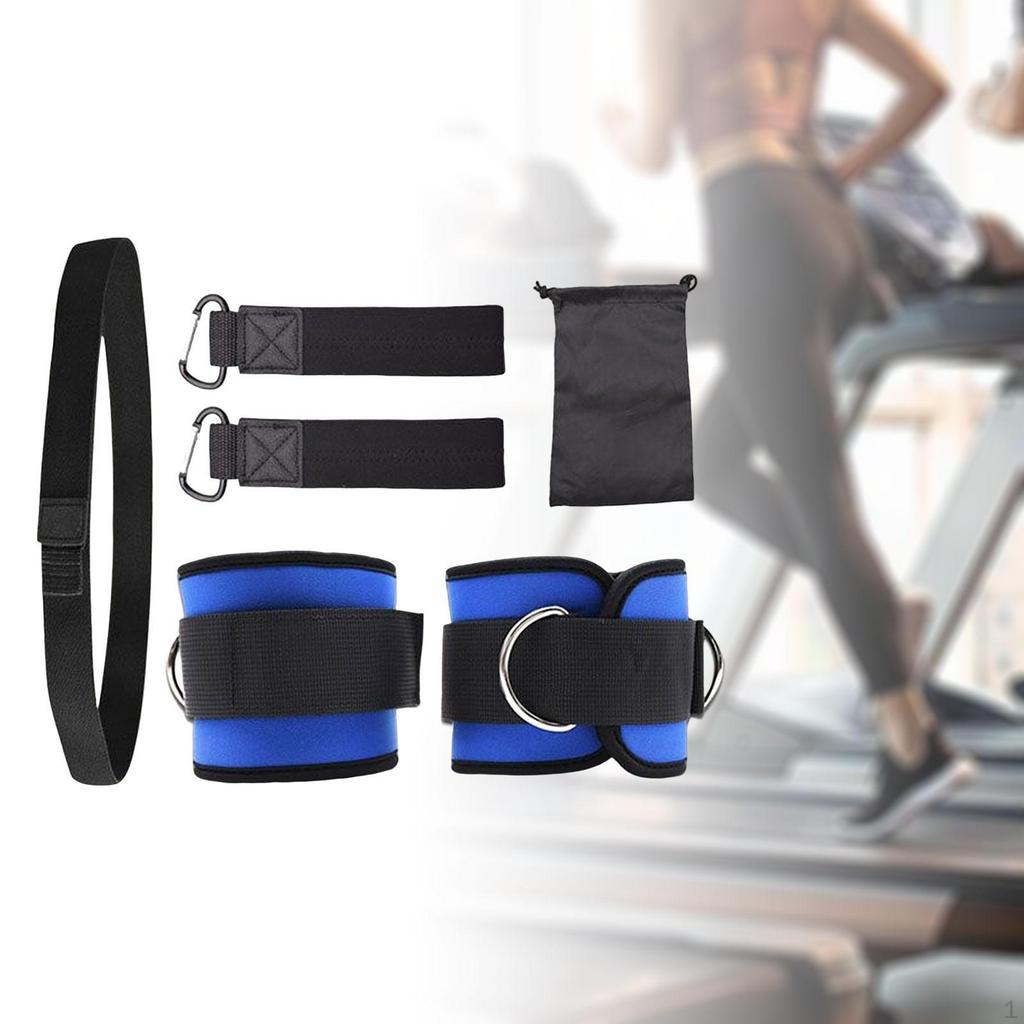 Alça de Tornozelo Ajustável para Acessórios de Máquina de Cabos, Cuff de Fitness para Exercícios de Pernas, Quadril