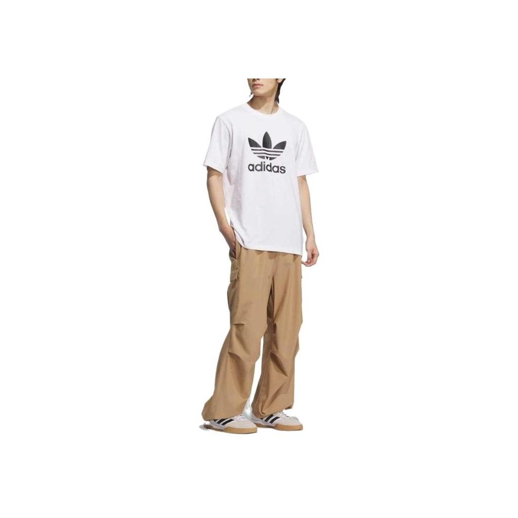 Adidas Originals Classic Series Comfortable Solid Color Casual Work Pants Unisex Pants Cardboard-Yellow KD0950