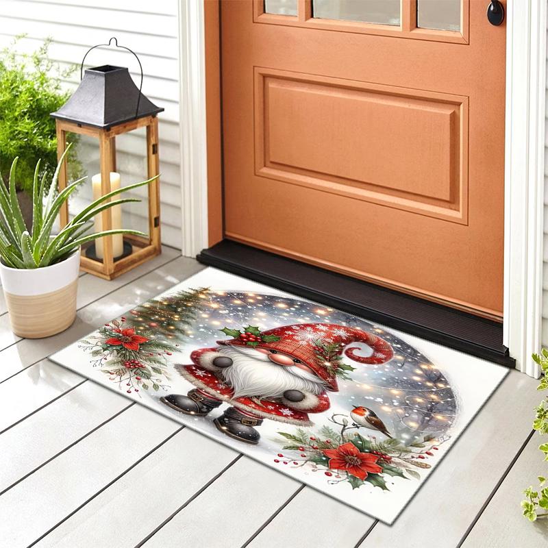 Christmas Gnome Festive Lights Flowers Carpet Home Decor Living Room And Bedroom Mats Office Chair Cushion Doormat Christmas Gifts