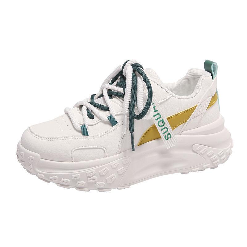 Dad Shoes Mädchen 2025 Frühling und Herbst Neu Koreanische Version Vielseitige Plateau Freizeitsneaker Board Schuhe Damen Trend Kleine weiße Schuhe