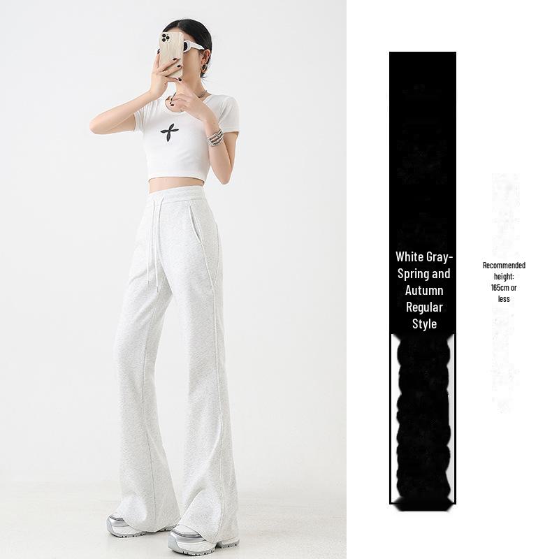 

Women s High-Waisted Wide-Leg Flared Pants with Pockets - Autumn Slim Fit Casual Sweatpants XL (125-150 lbs)