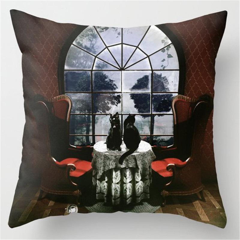 Bürostuhl Taillenkissenbezug Punk-Stil Schädel-Kissenbezug Heimdekoration Sofa-Kissenbezug