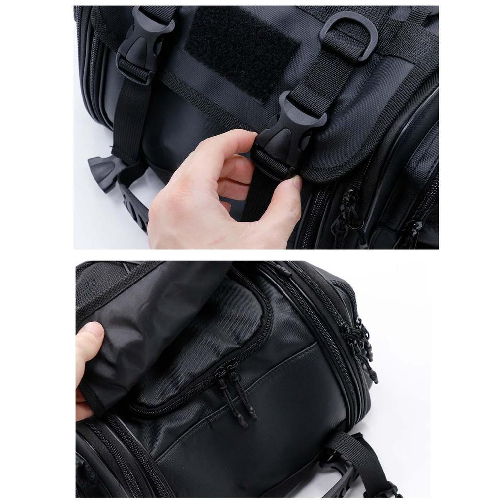 Expandable Large-Capacity Motorcycle Tail Bag - Multifunctional Rear Seat Travel Bag