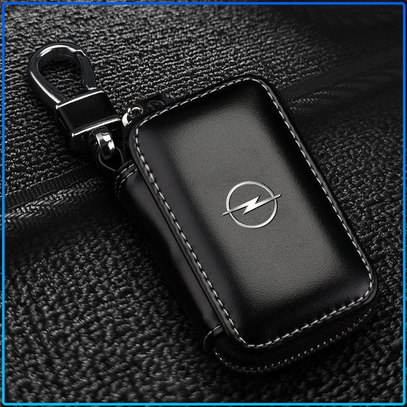 Leather Car Key Case Keychain Zipper Key Case Bag Accessories For Opel Astra H G Corsa Insignia Astra Antara Meriva Zafira Interior