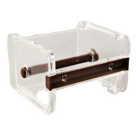 Washi Tape Cutter & Storage: Transparent Office Stationery Dispenser & Holder