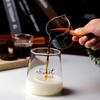 2025 Neuer Absolvent Messbecher Espresso Glas Mini Milchkännchen Doppelmund Sharing Kanne Latte Tasse Holzgriff Glas Milchbecher Ki