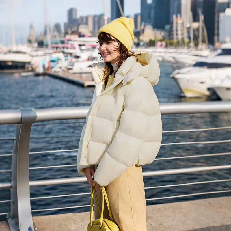 Tanboer Women's Short Detachable Hood Down Jacket 5530520D