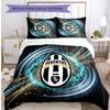 Set Biancheria da Letto 3 Pezzi con Stampa Pattern Juventus FC Morbido Delicato sulla Pelle Lavabile Copripiumino e Federe Set Stagione Unica Camera da Letto