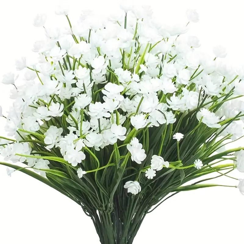 12 Bundles Artificial Flowers,Outdoor UV Resistant Fake Flowers,Premium Oxidation Resistance Artificial Flower