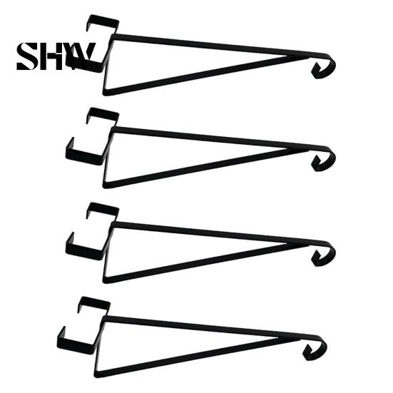 Outdoor Decorative Hook 4PCS Metal Plant Hanger Bracket, Wall Mounted Vertical Hooks, Garden Decor Accessories Strong Load-bearing Capacity