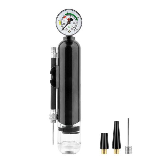 

Ball Pump with Pressure Gauge Dual Action Sports Ball Pump with Needle Air Inflation Hand Pump for Basketball Soccer Football чёрный