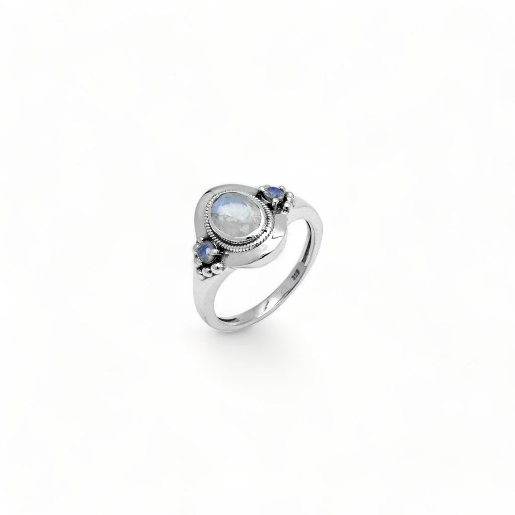 Statement Garnet Ring, 925 Sterling Silver, Christmas Gift