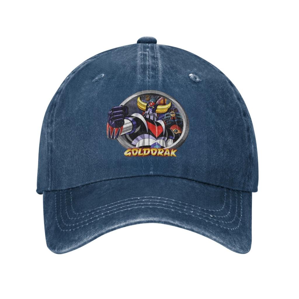 Goldorak Robot Print Baseball Cap Vintage Washed Cotton Casual Dad Hat Adjustable Unisex