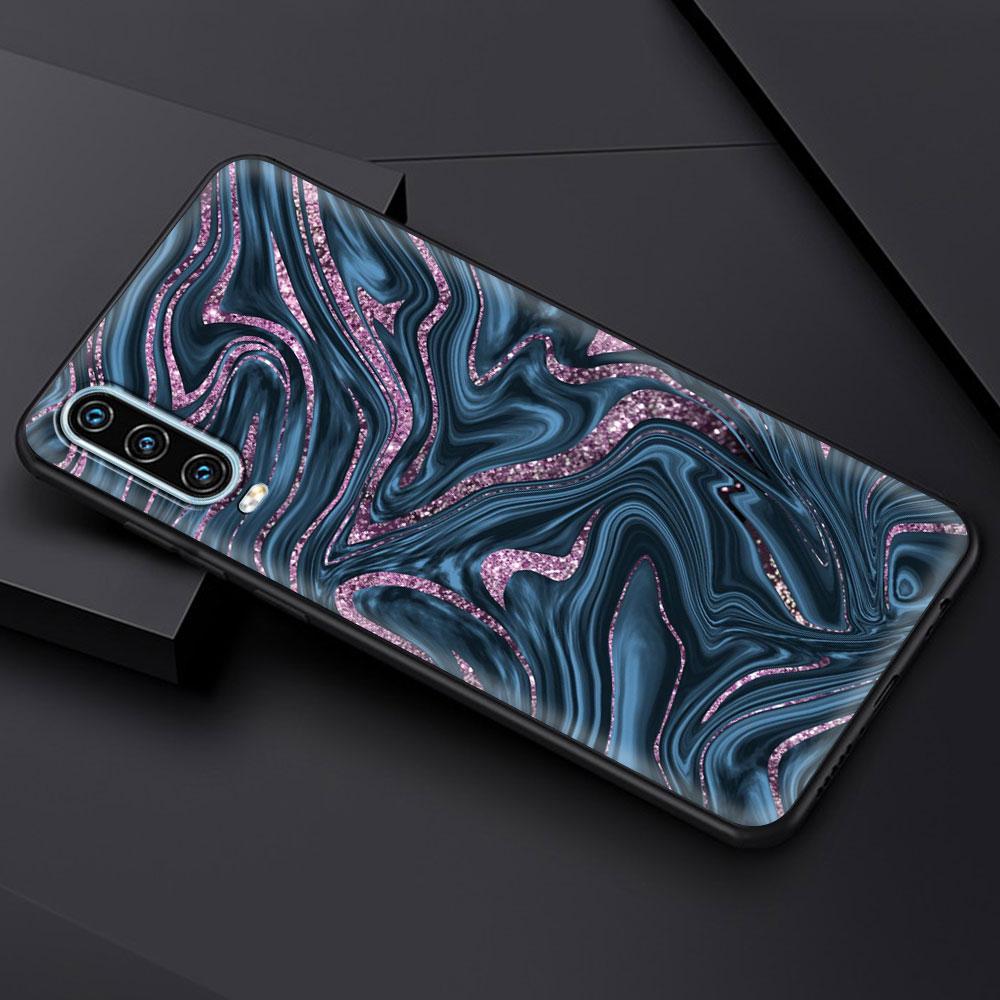 Marble Pattern Gold Glitter Case For Huawei P50 P40 P30 Lite E P20 Pro Y9 Y7 Y6 2019 P Smart 2021 Z Y6p Y7a Y9s Phone Cover Soft