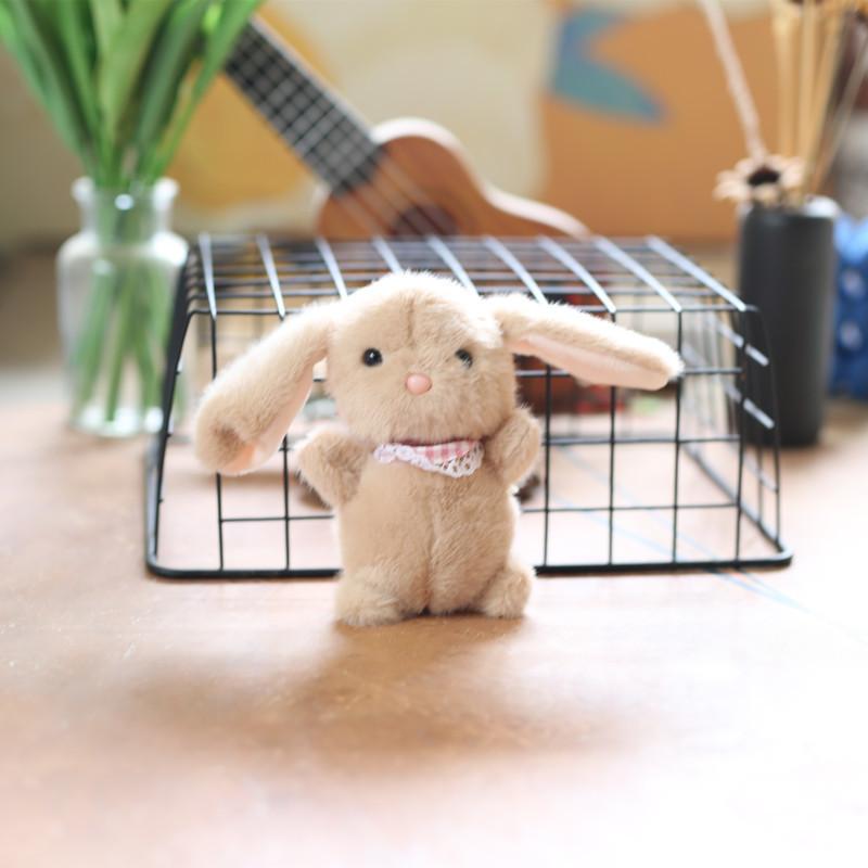 Adorable Plush Bunny Keychain Cute Soft Bag Charm Stuffed Animal Toy For Kids