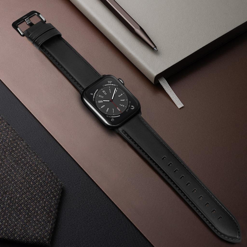 Watch Band for Apple Watch Ultra 3 2 1 49mm/Series 11 10 46mm/9 8 7 45mm/SE3 SE2 SE 6 5 4 44mm/3 2 1 42mm Genuine Cow Leather Strap