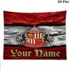 Sunderland A.F Custom Name Wall Tapestry Aesthetic Wall Hanging Printed Fabric Blanket Decorative Tapestries for Bedroom Living Room Home Decor
