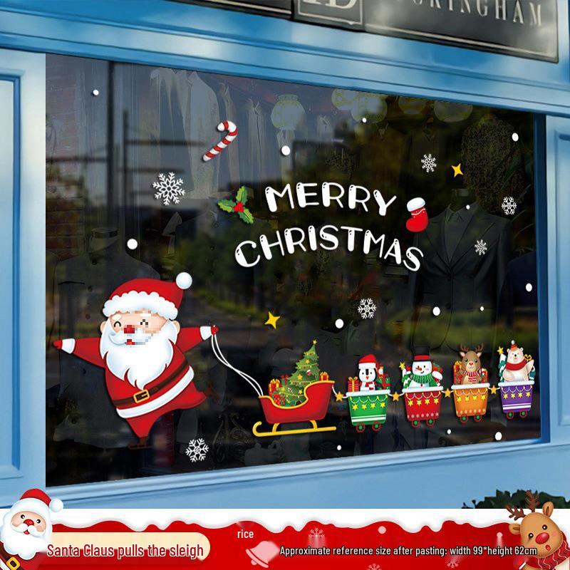 Santa Claus Window Cling Christmas Decoration Decal