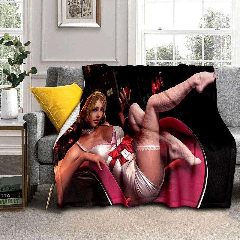 Weihnachten Sexy Schönheit Geschenk Weiche Plüsch Sofa Bett Werfen Cartoon Picknick Decken Moderne Flanell Decke Abdeckung Bettdecke Geschenk