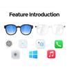 New AI Smart Glasses AI Translation 500W HD Camera 4K Shooting Image Bluetooth Call Recording Wireless Music Multifunctional Smart Sunglasses Unisex