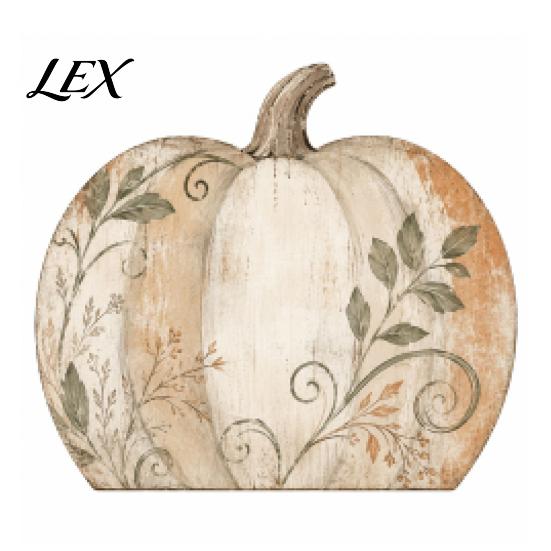 Thanksgiving Table Centerpiece Fall Pumpkin Decoration, Rustic Block Wooden Sign, Autumn Vintage Tiered Tray Decor Farmhouse Tabletop for Shelf Mantel