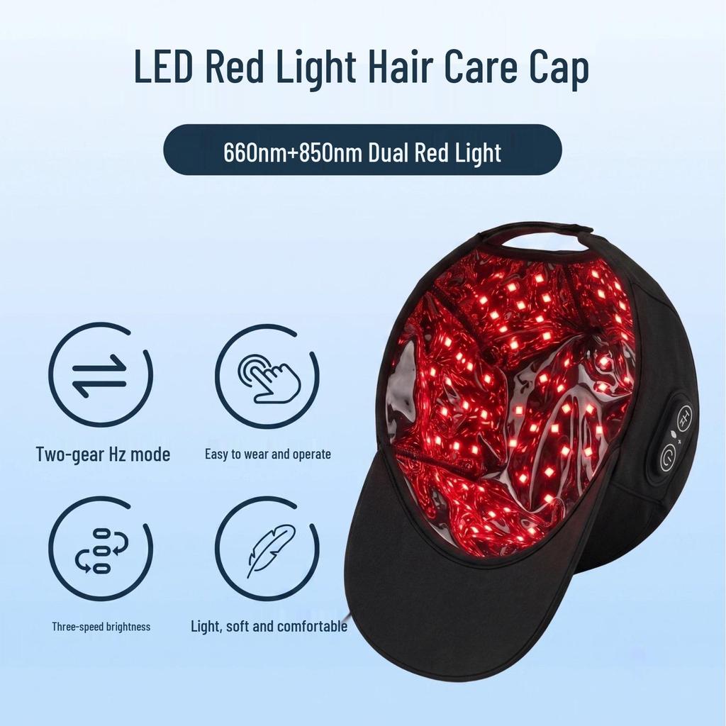 Adjustable Three-Speed LED Hair Care Cap for Home Beauty Treatment