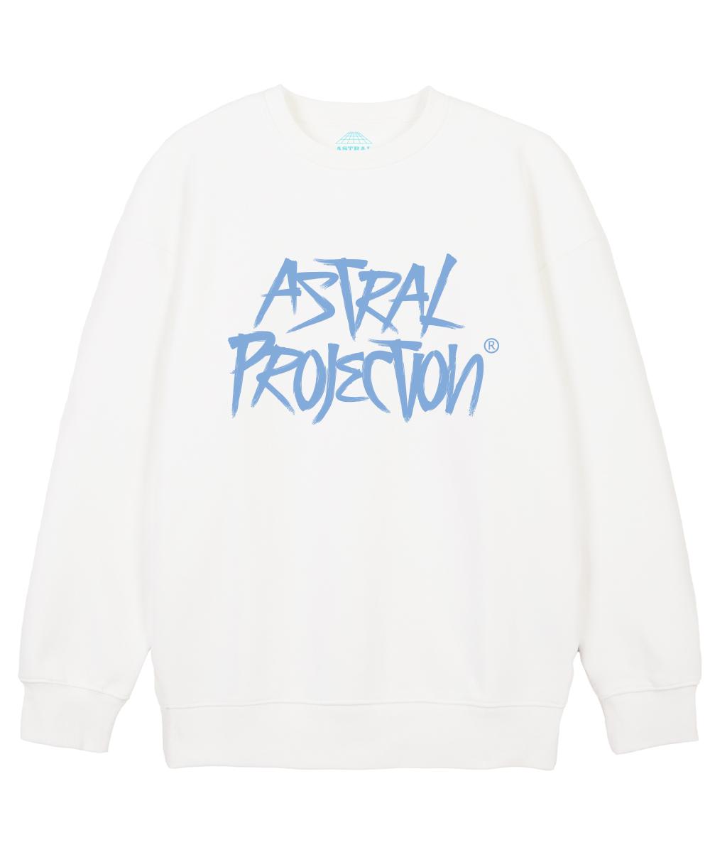 Свитшот свободного кроя с надписью  Astral Projection Graffiti _Белый Xl