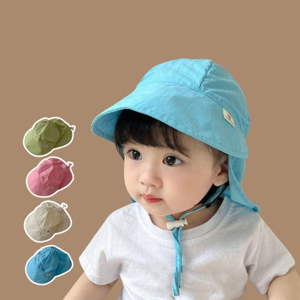 Neck Ear Cover Kids Beach Cap UV Protection Sunscreen Bucket Hat Breathable Children Sun Hat  Kids